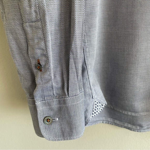 Ted Baker London Men's Button-Up Shirt Blue Size 3 (Medium) - Picture 5 of 11
